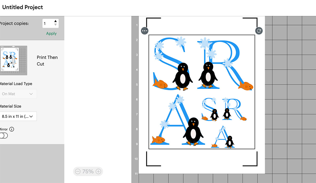 Print and cut Cricut