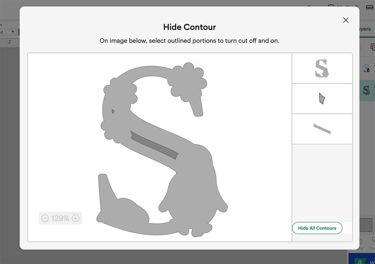 Remove all the contours