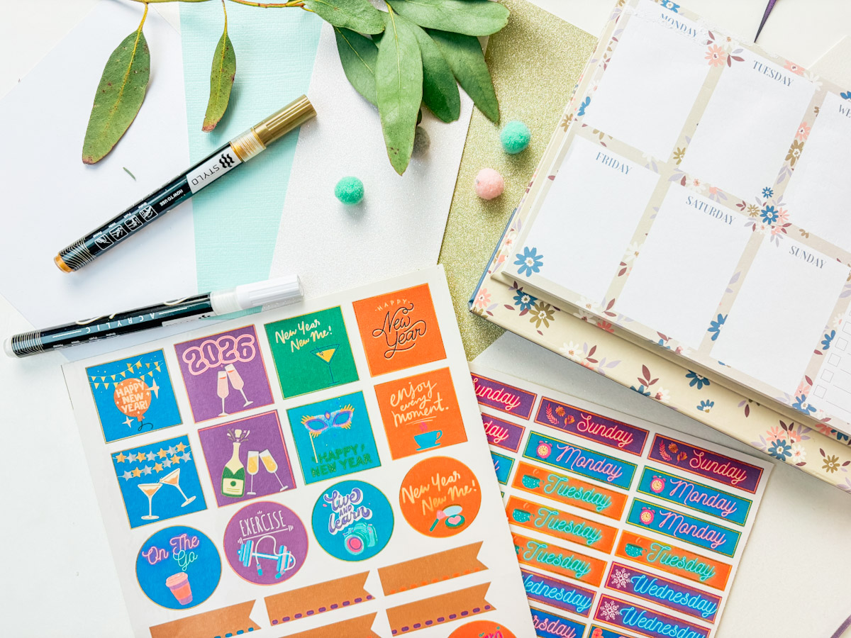 Free PDF Printable Planner Stickers for 2026