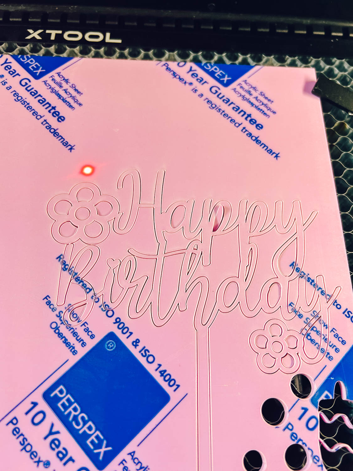 Cake topper cut on on xTool P2