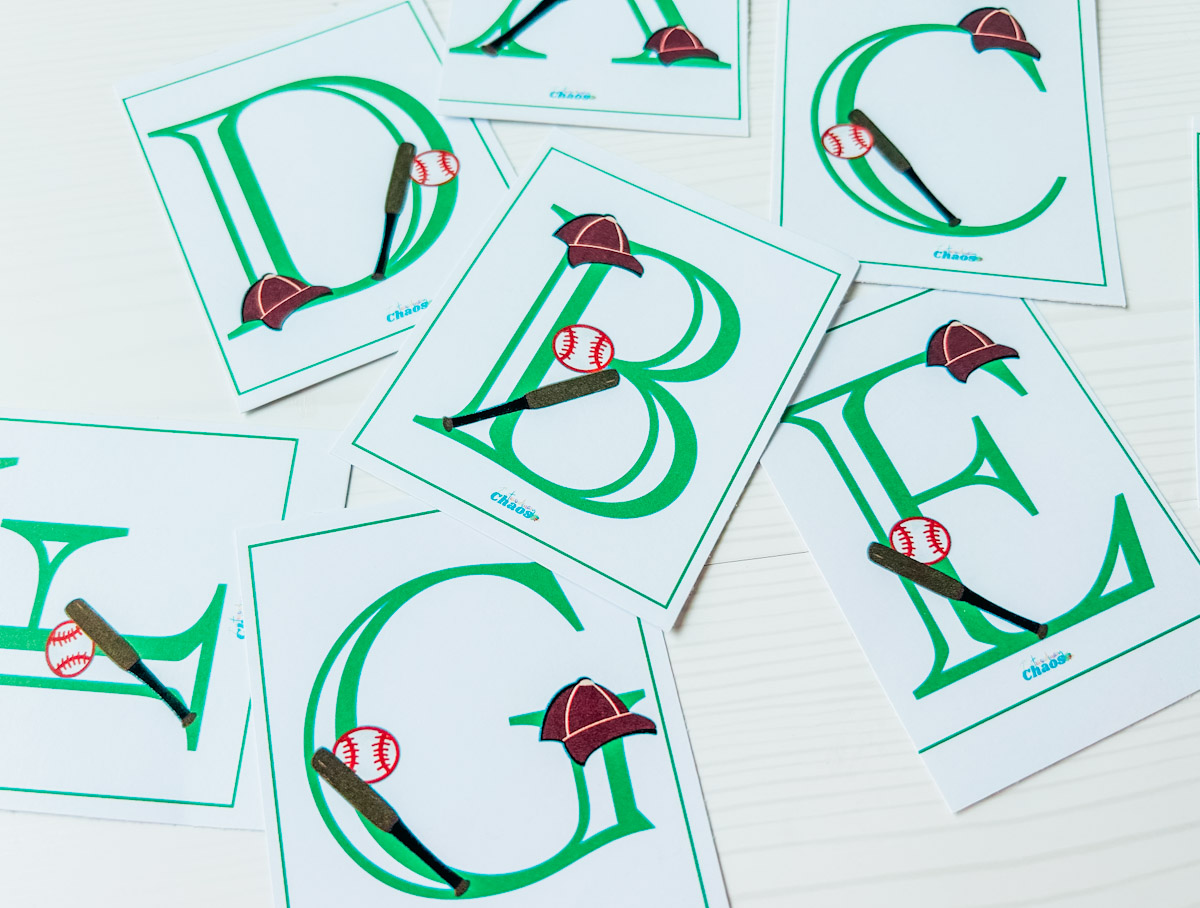 Baseball Alphabet Flah Cards