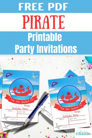 Free Printable Pirate Birthday Party Invitations ⋆ Extraordinary Chaos