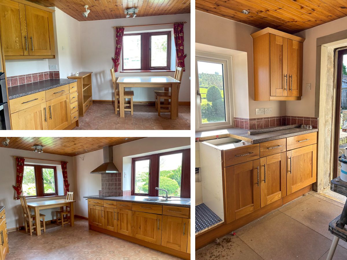 Our old barn Kitchen before converting it to a lounge
