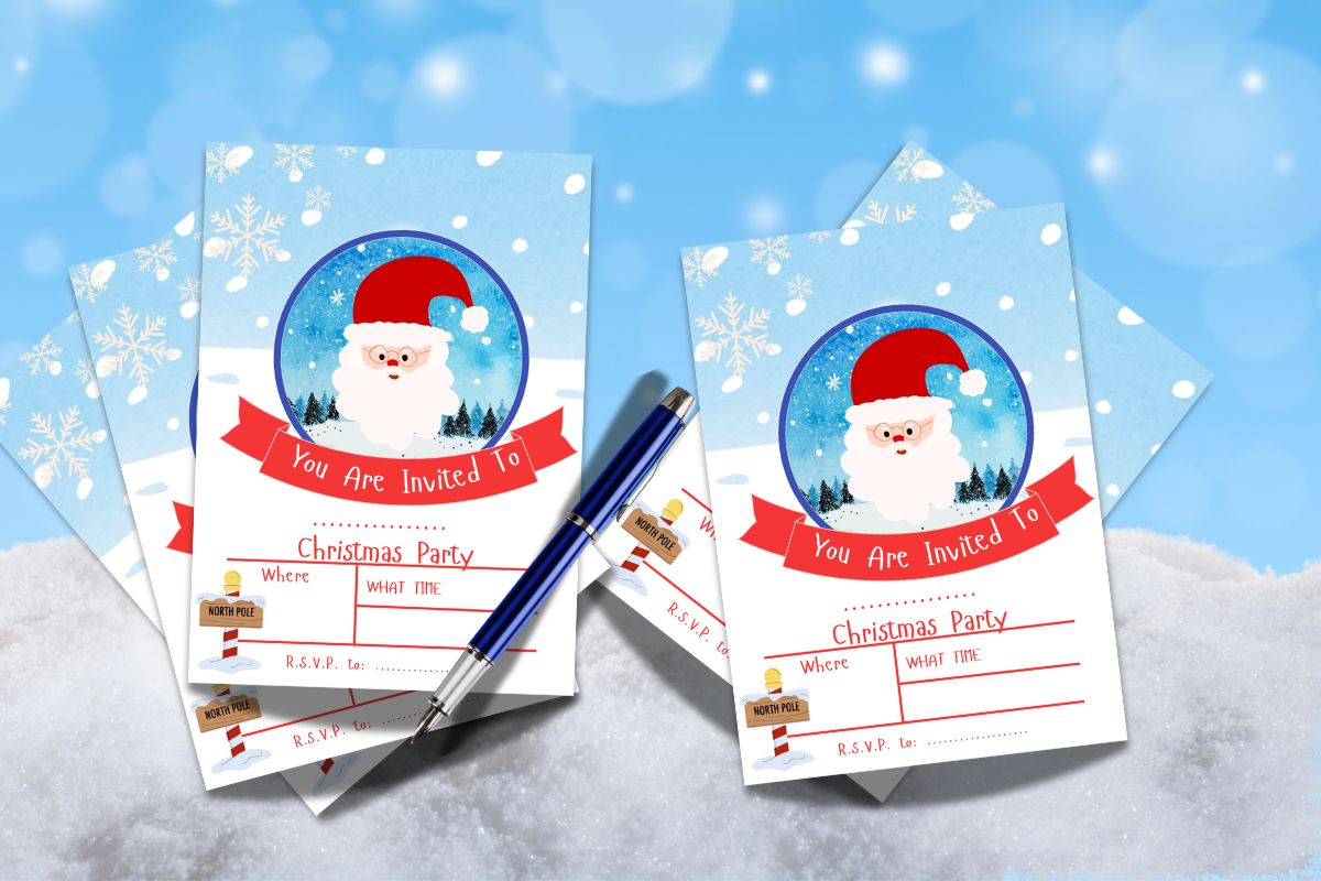Printable Christmas Party Invitations To Personalise