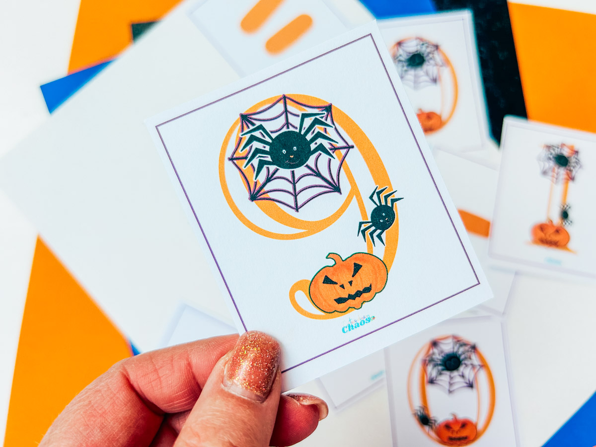 Free PDF Printable Spider Maths Flashcards