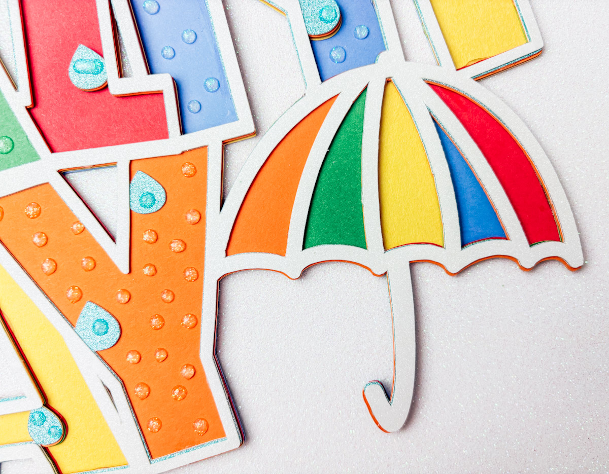 Free Rainy Day Layered File For Scrapbooking and Crafting