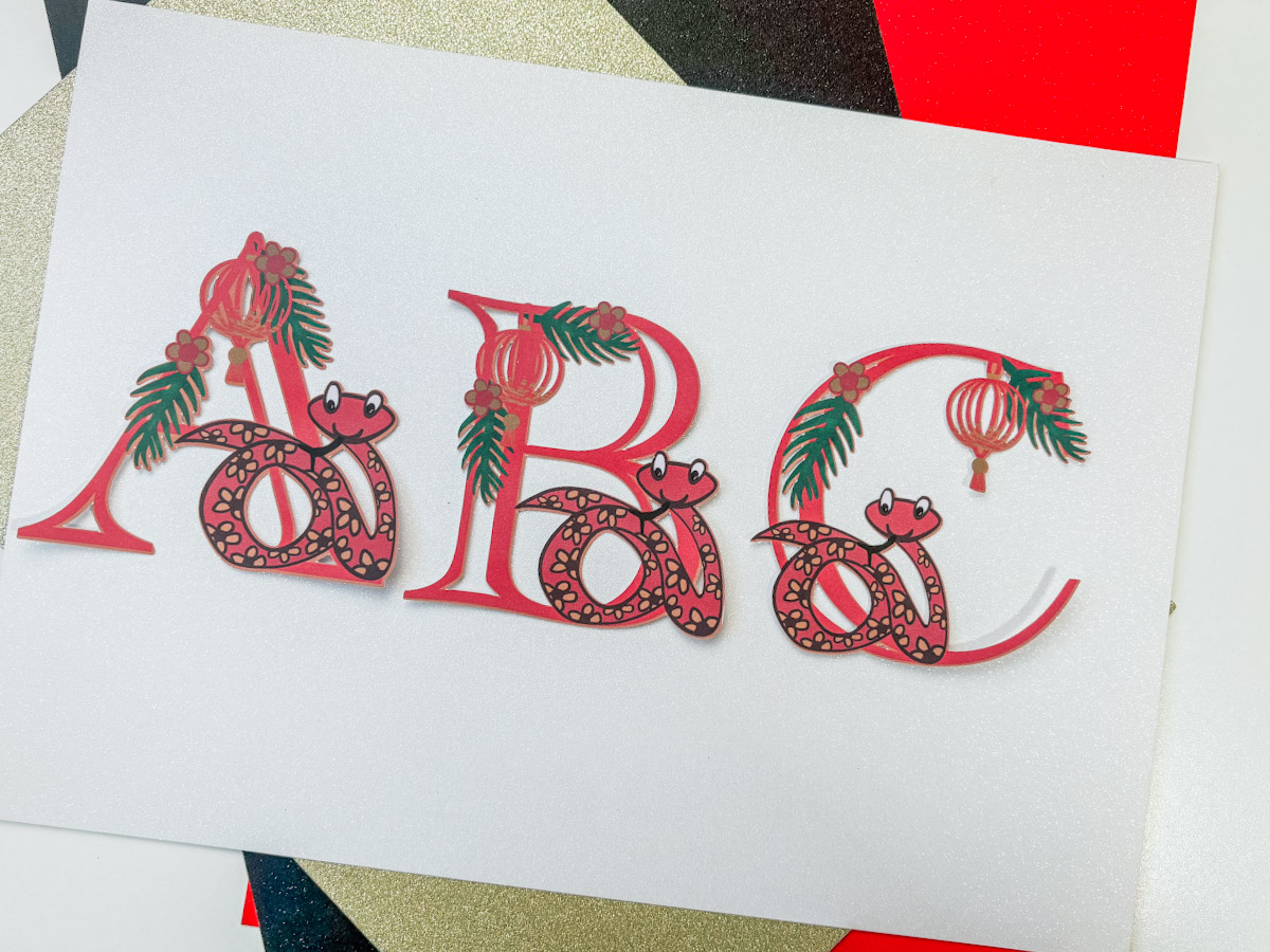 PNG Year of the Snake Printable Alphabet and Numbers