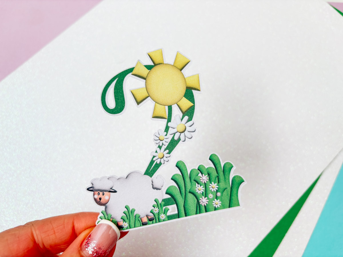 FREE PNG Printable Spring Lamb 3d alphabet and number set