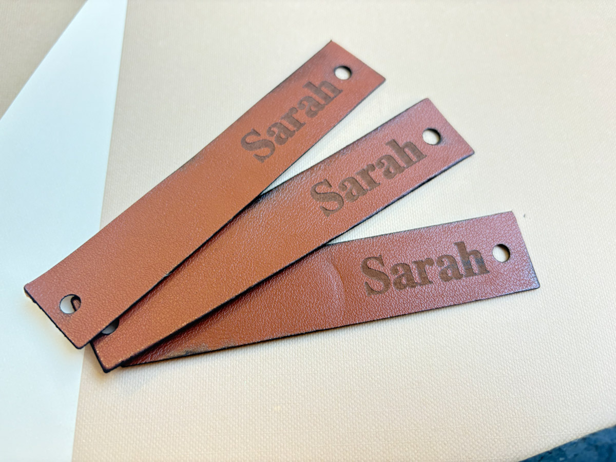 Engraving leather