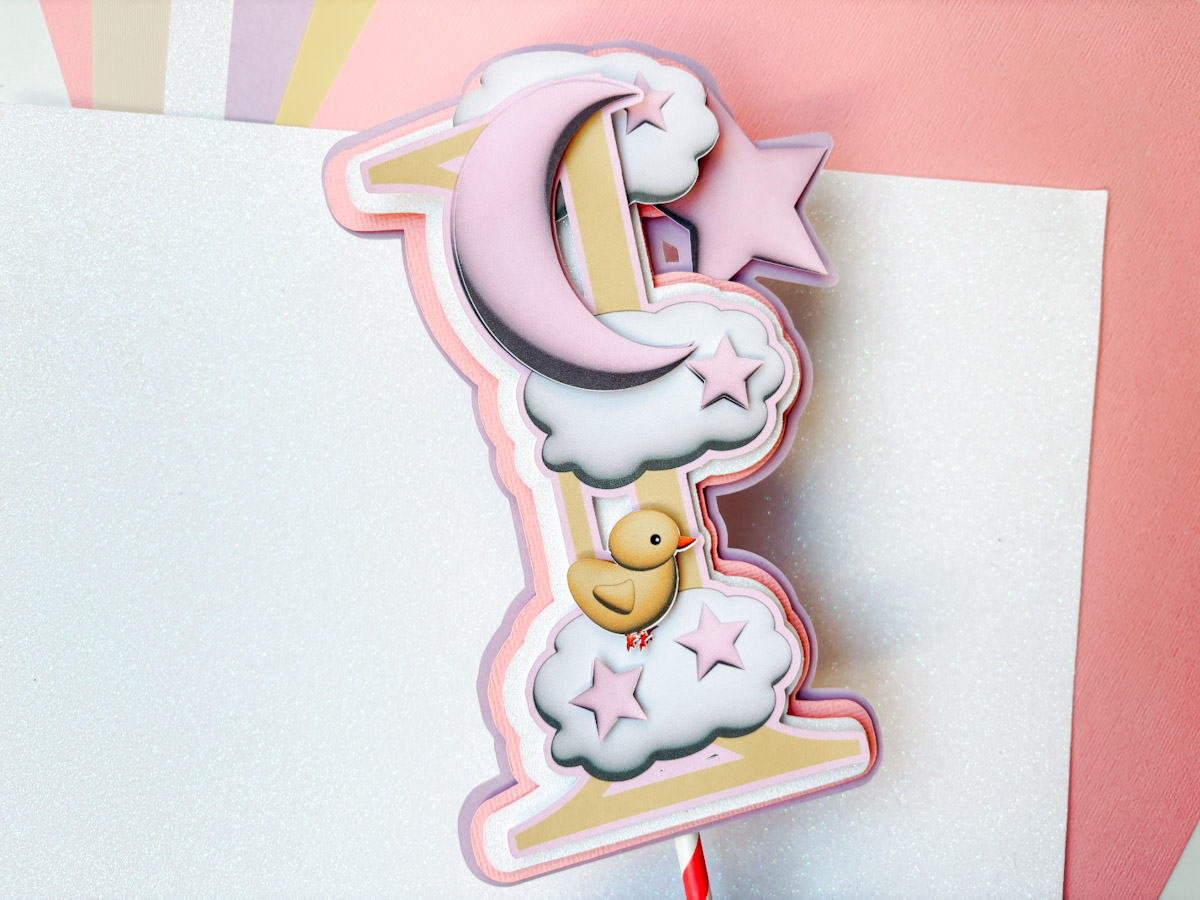 How to make a first birthday cake topper