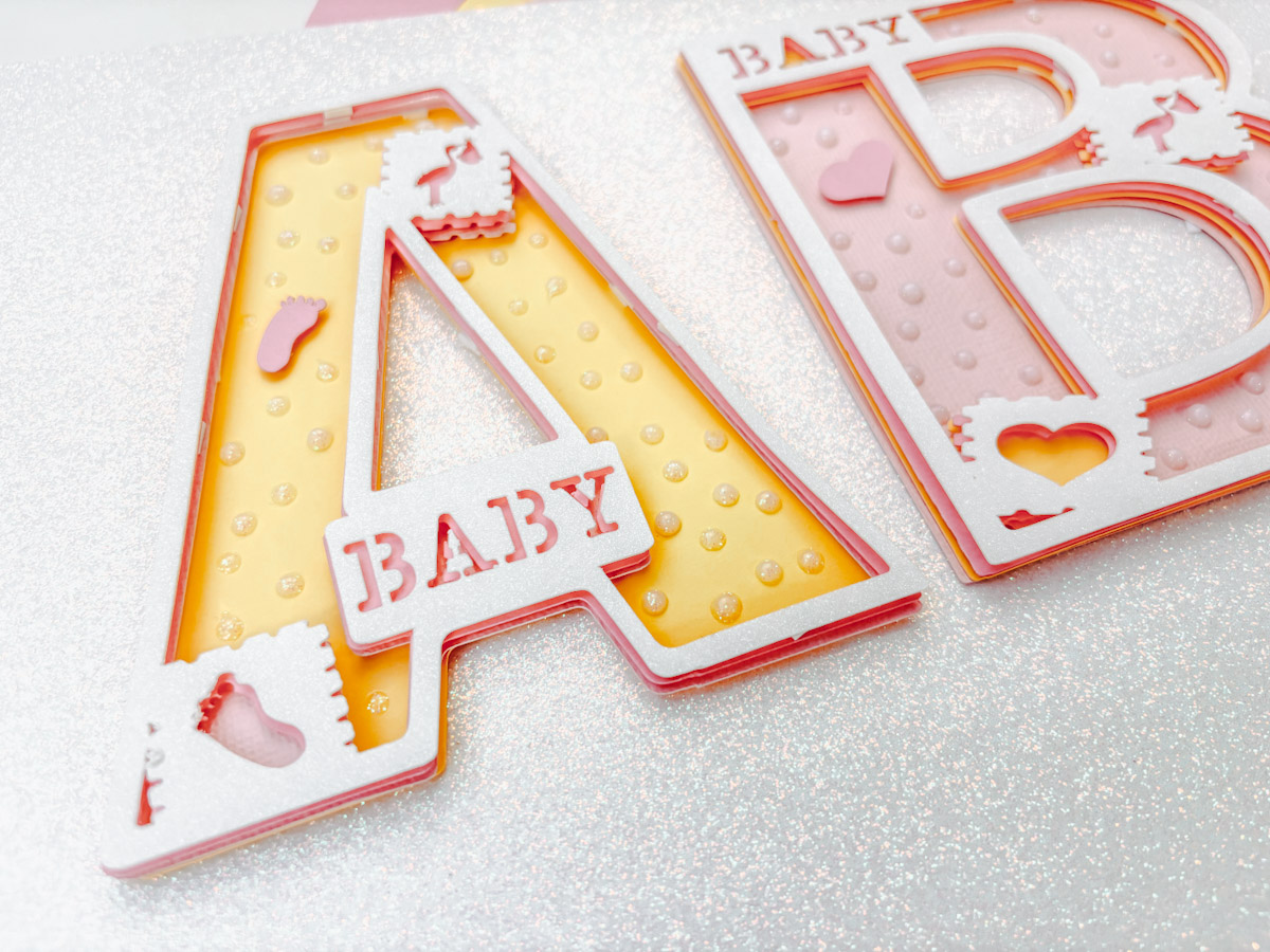 Step By Step Personalised BAby Letters and Number Tutorial for Box Frames with free template