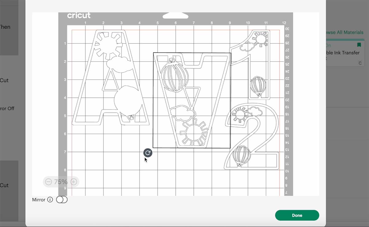 Re arrange your cutting mat
