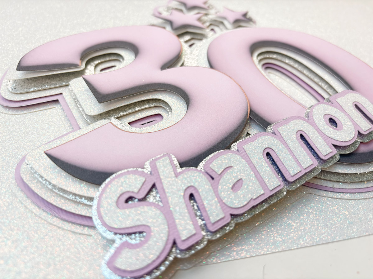 Free printable pink 3d effect bubble letters and numbers