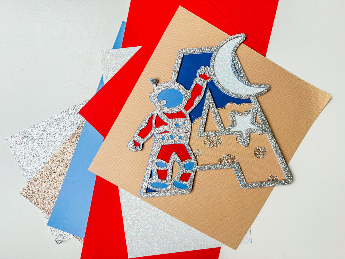 How to make a spaceman layered cake toppers