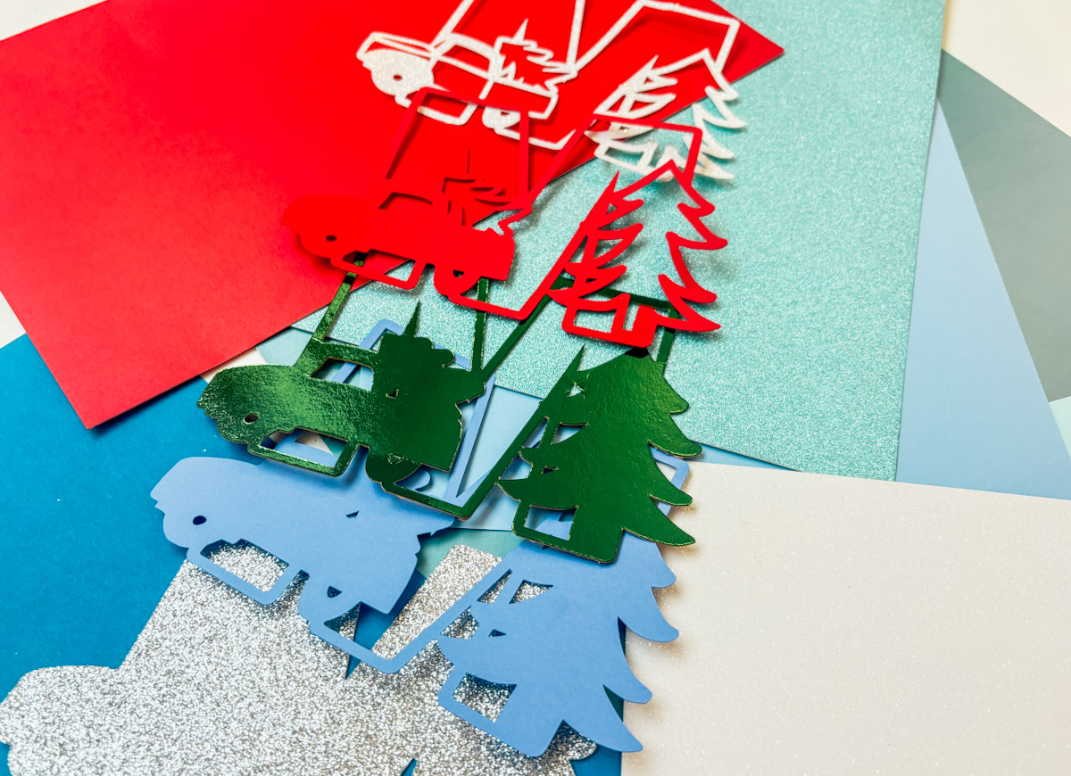 Free SVG Christmas Truck Alphabet and Number Set