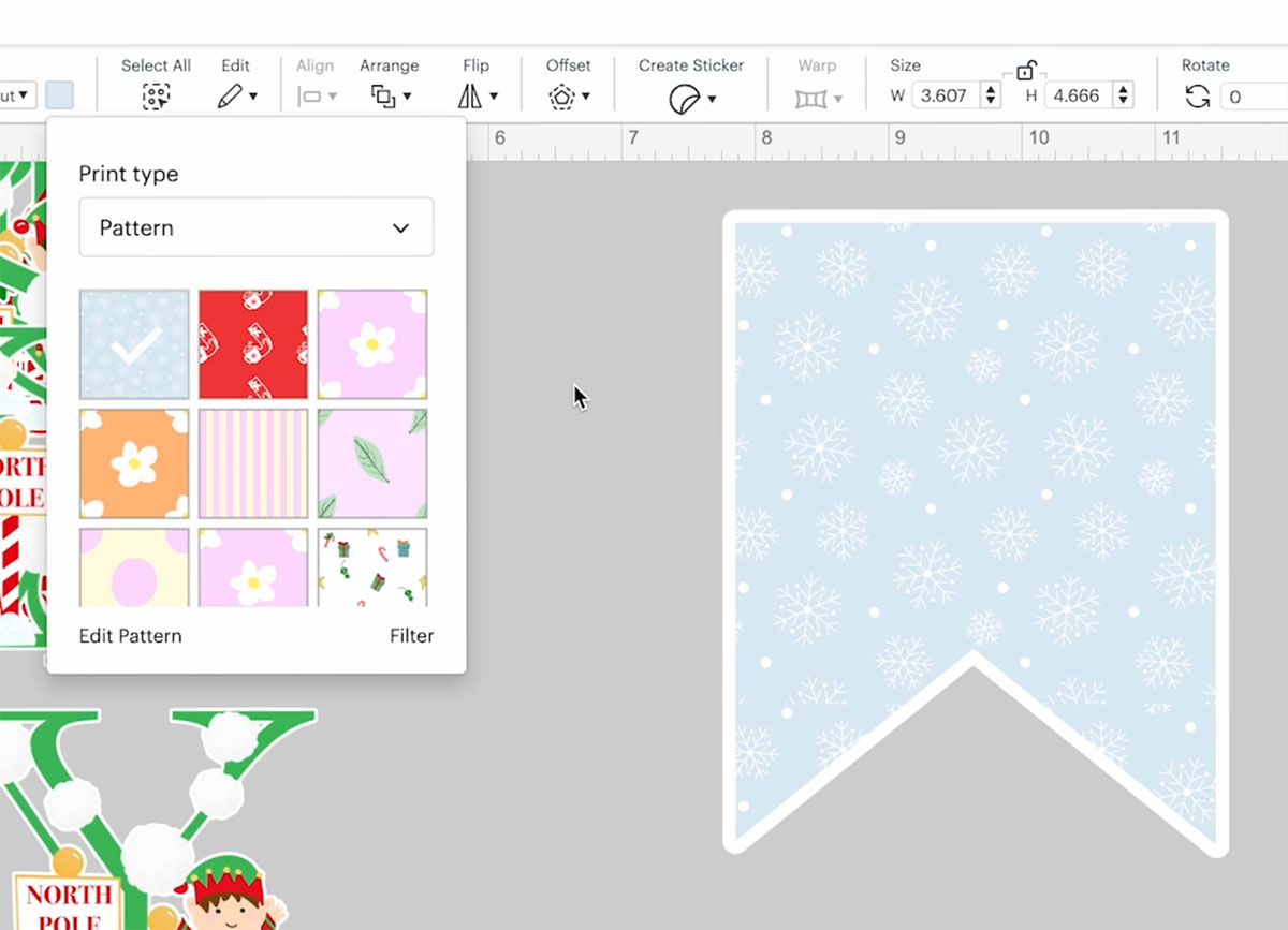 Add a pattern to your banner
