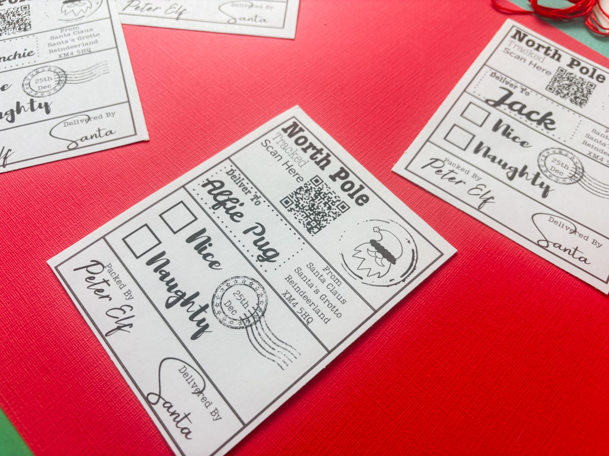 Free Christmas Santa Label Template