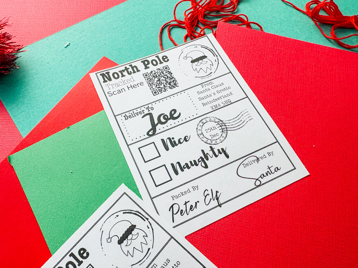 How To Make Musical Christmas Santa Labels