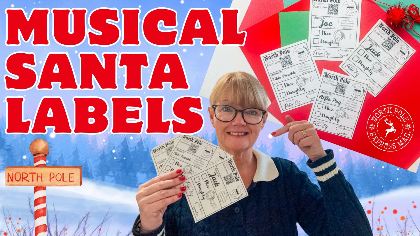 Musical Santa Labels step by step video tutorial