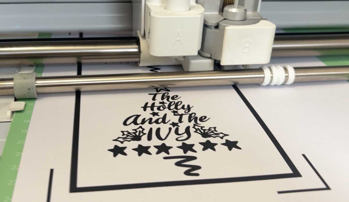 Cut your foil card on the Cricut