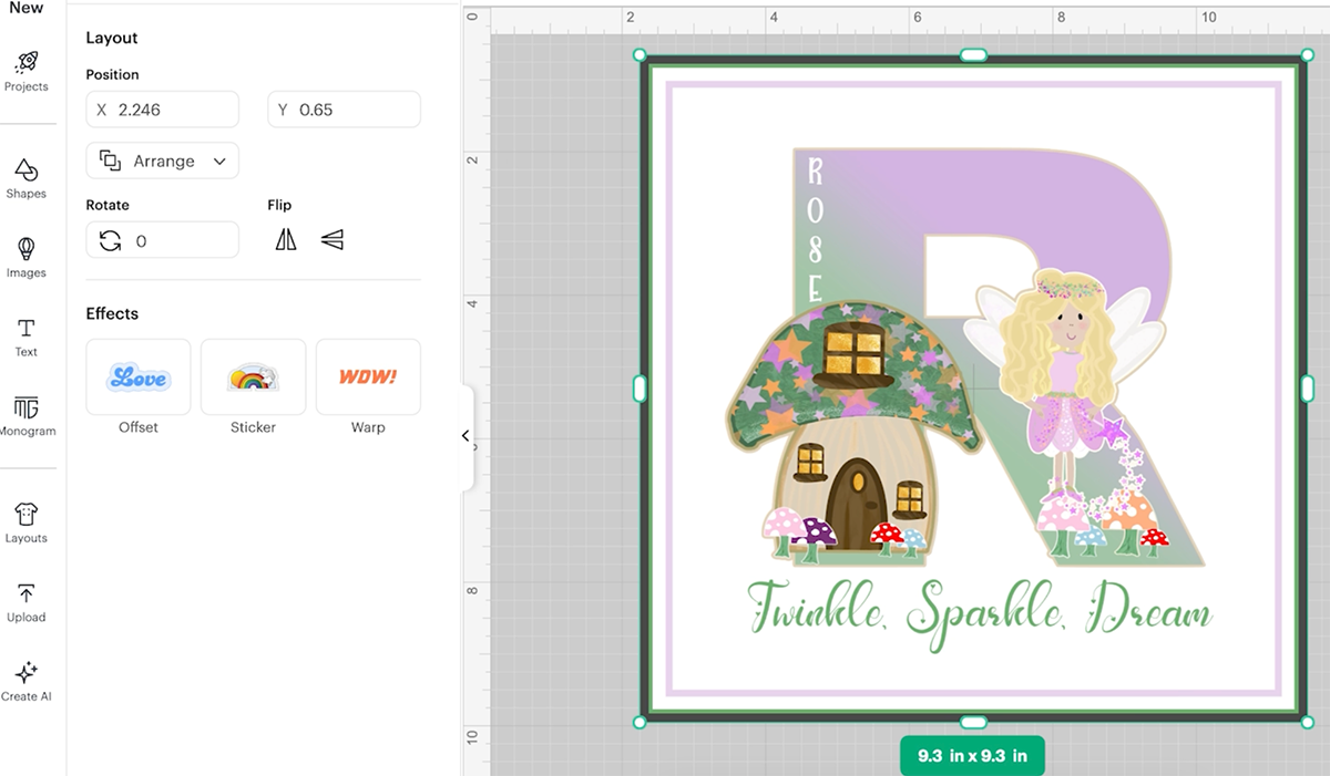 Add layers to add a printable border to your project