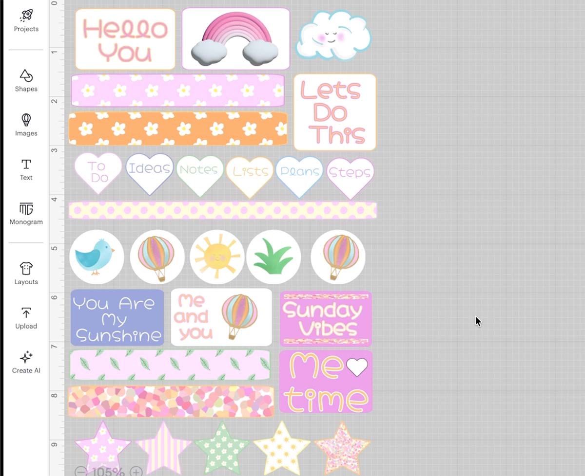 Flatten your sticker design in Cricut Design Space