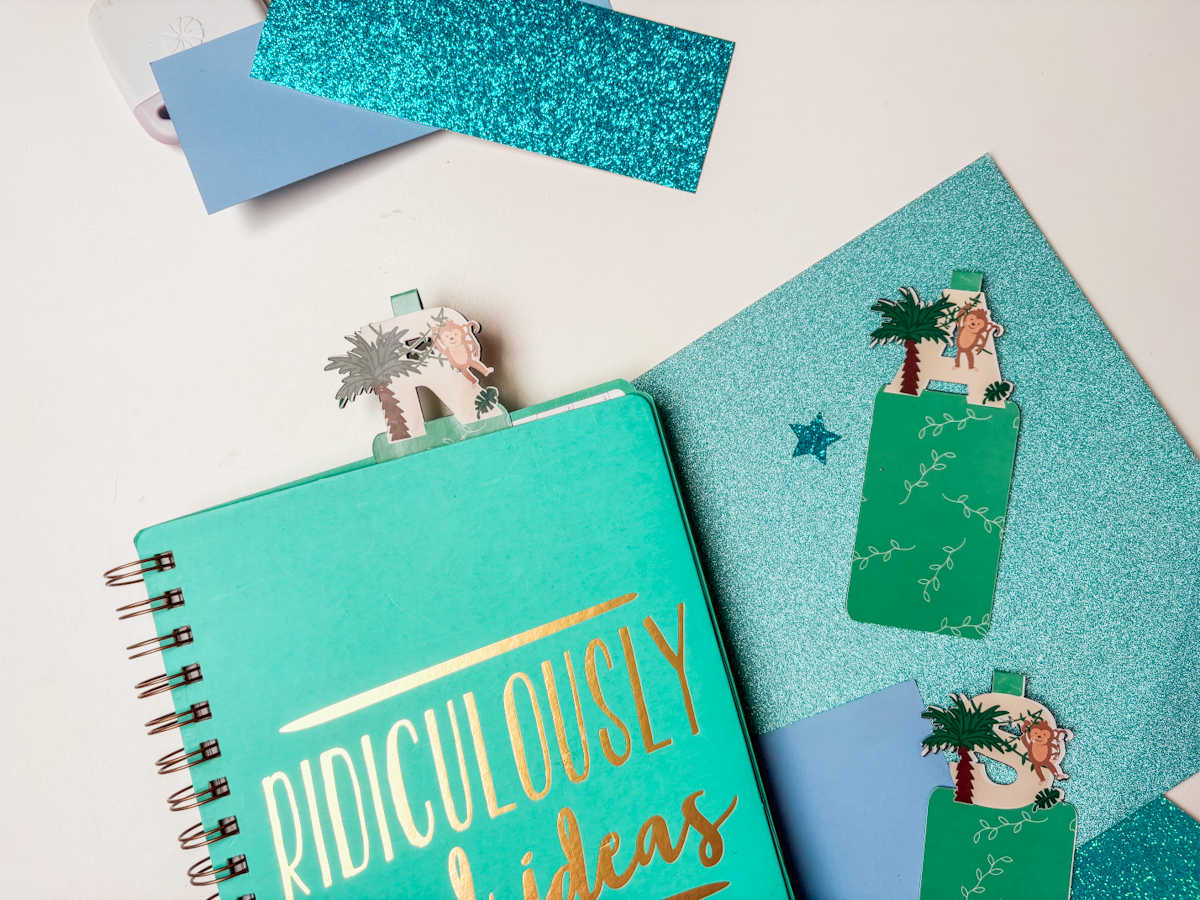 Make Magnetic bookmarks with this Free png Monkey alphabet and number set for Cricut and Silhoutte.jpg