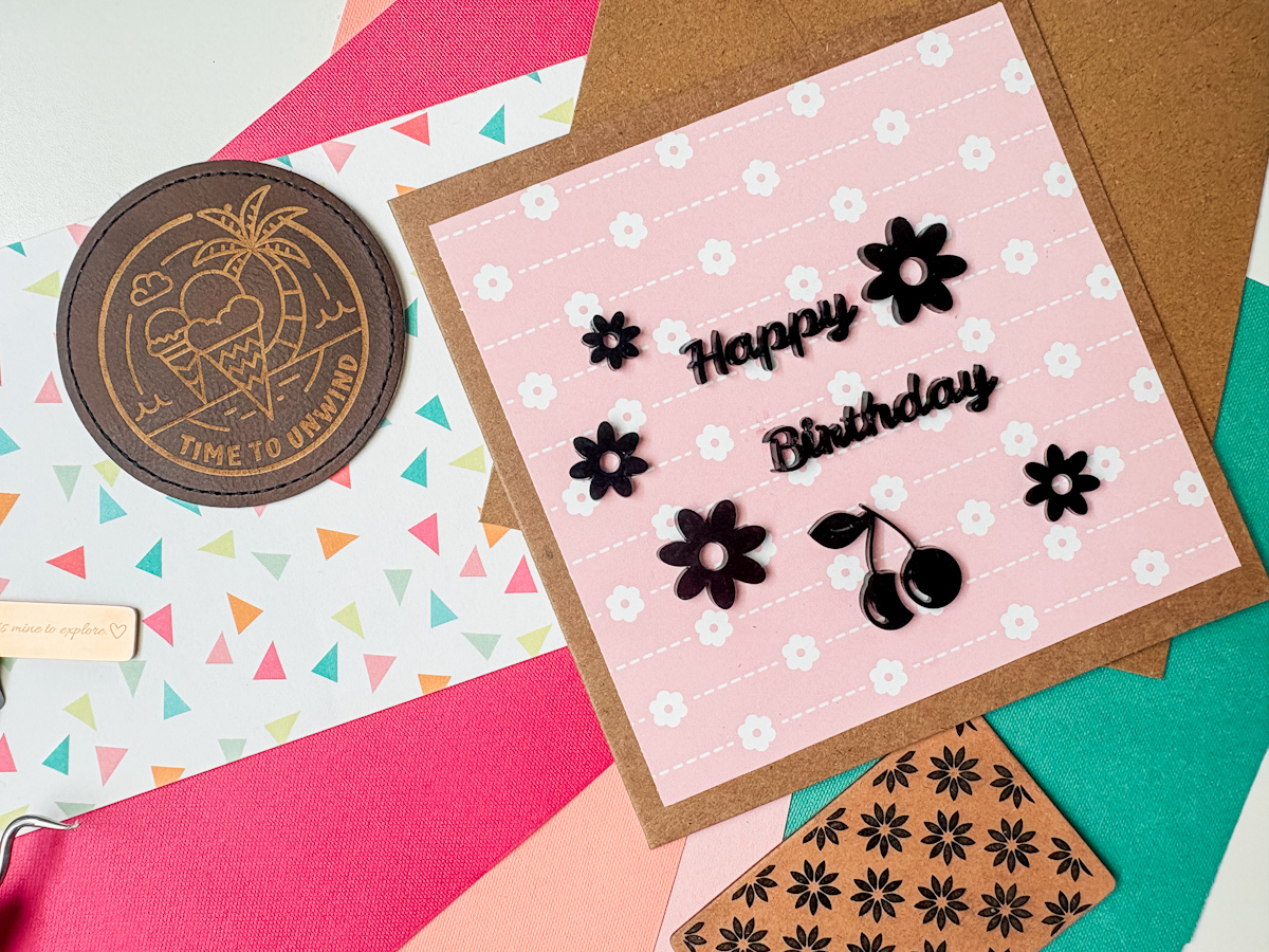 Card using acrylic cut on the xtool f2