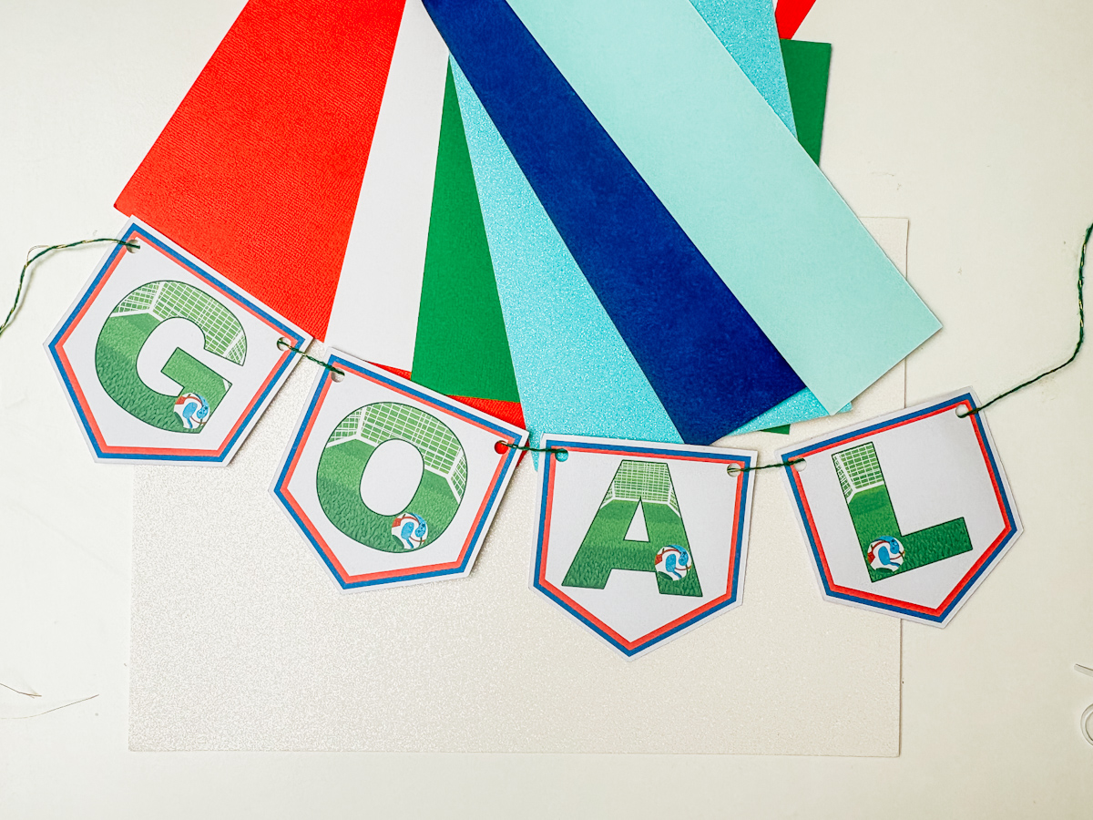 Free World Cup Football Alphabet Letters and Numbers and Banner Tutorial