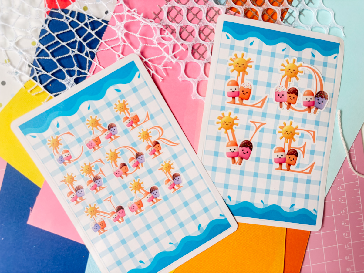 Cute Kawaii Ice Lolly Alphabet and Number Set