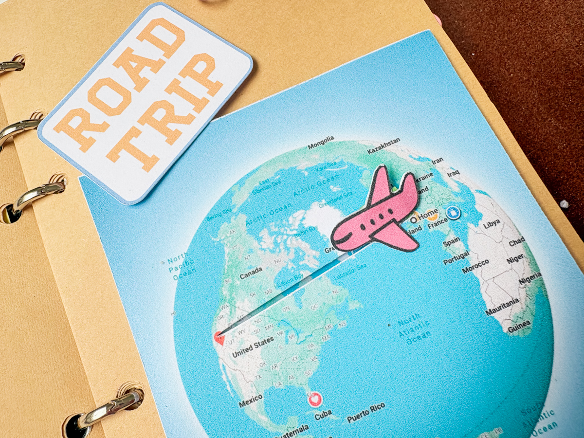 How to Make a Cricut Interactive Step by Step Travel Map for Your Travel Journal