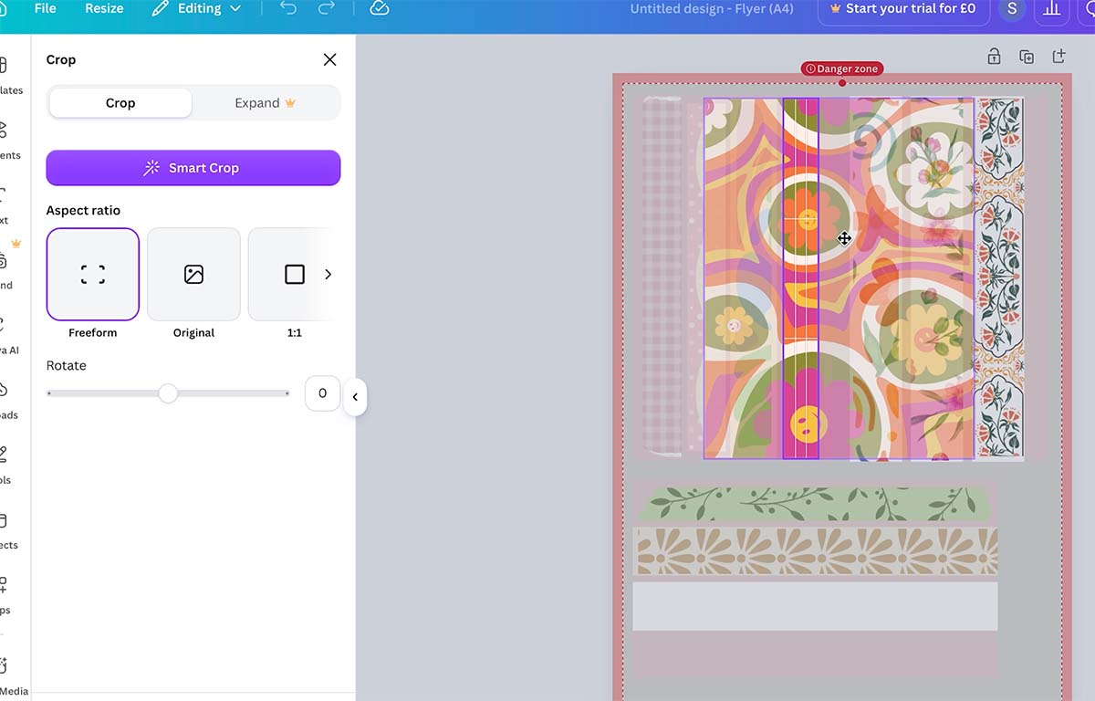 How to adjust patterns