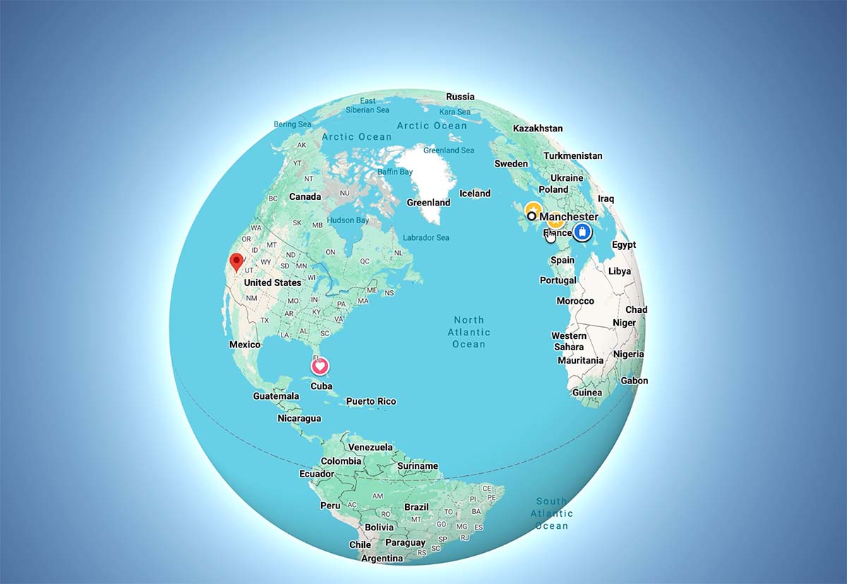 Open Google Maps and put your endpoints on