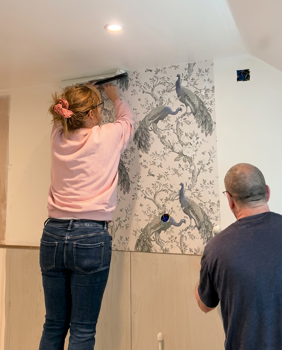 Wallpapering the Bathroom