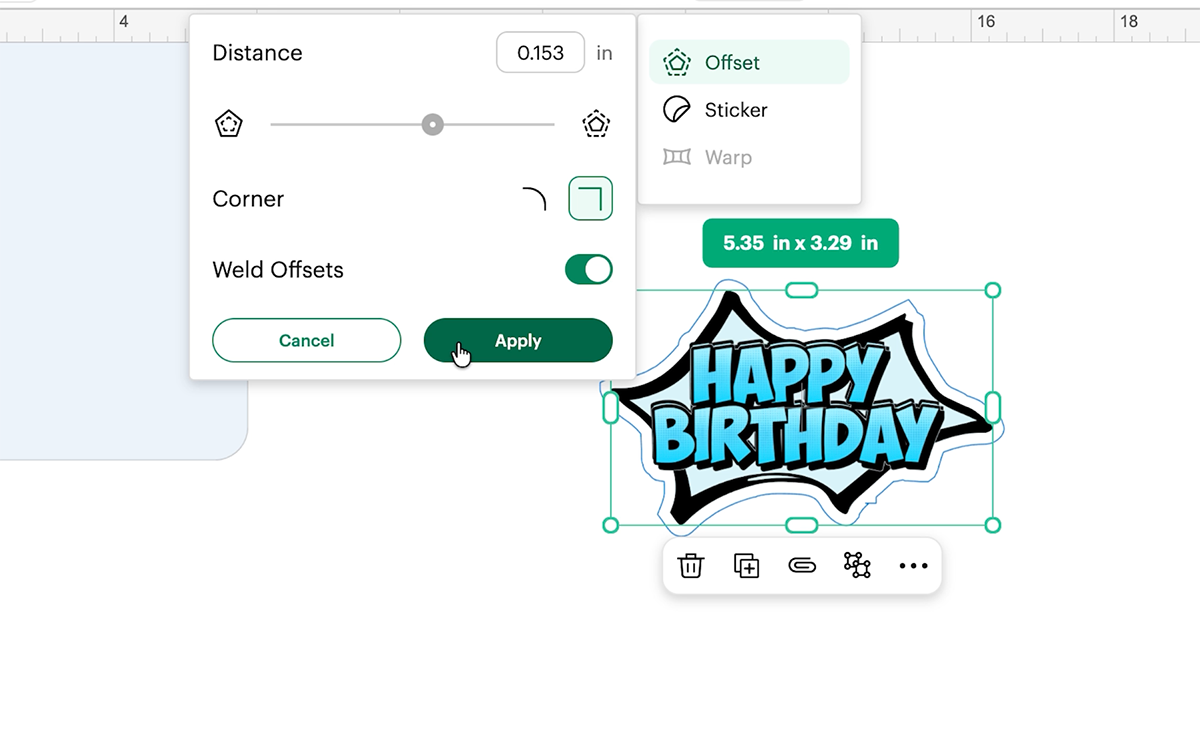 create an offset to make a glitter layer for your card to create texture