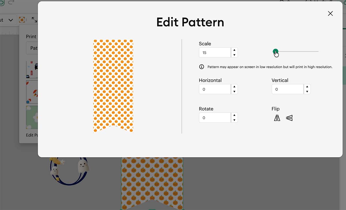 Add a pattern to your bookmark background
