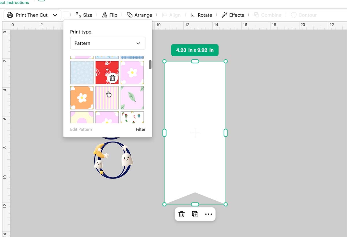 Make your bookmark a print and cut image