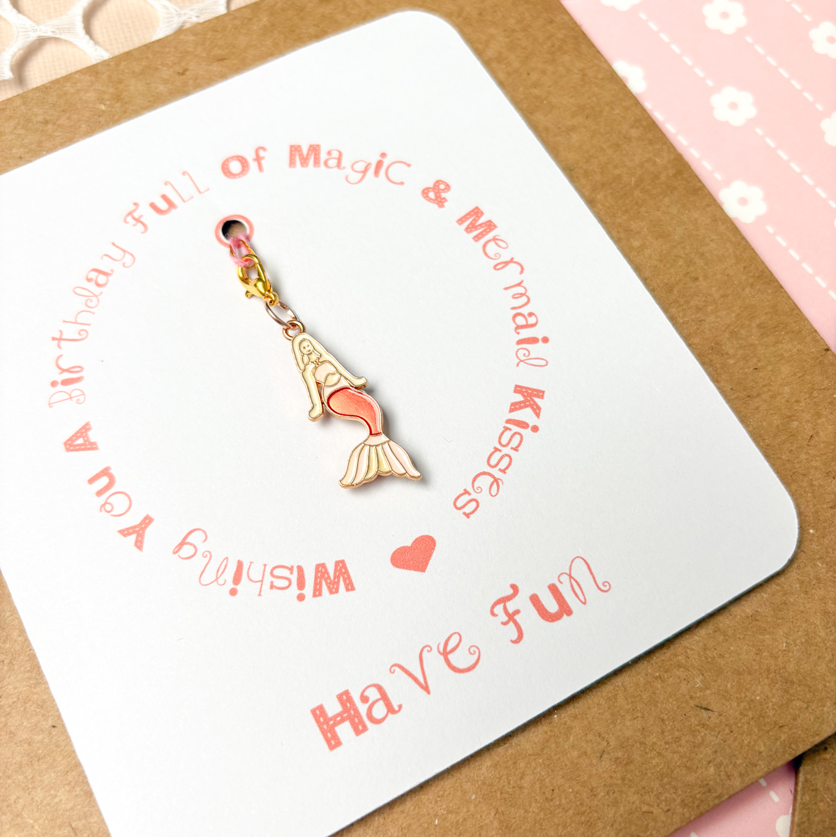 Add the charm to the card